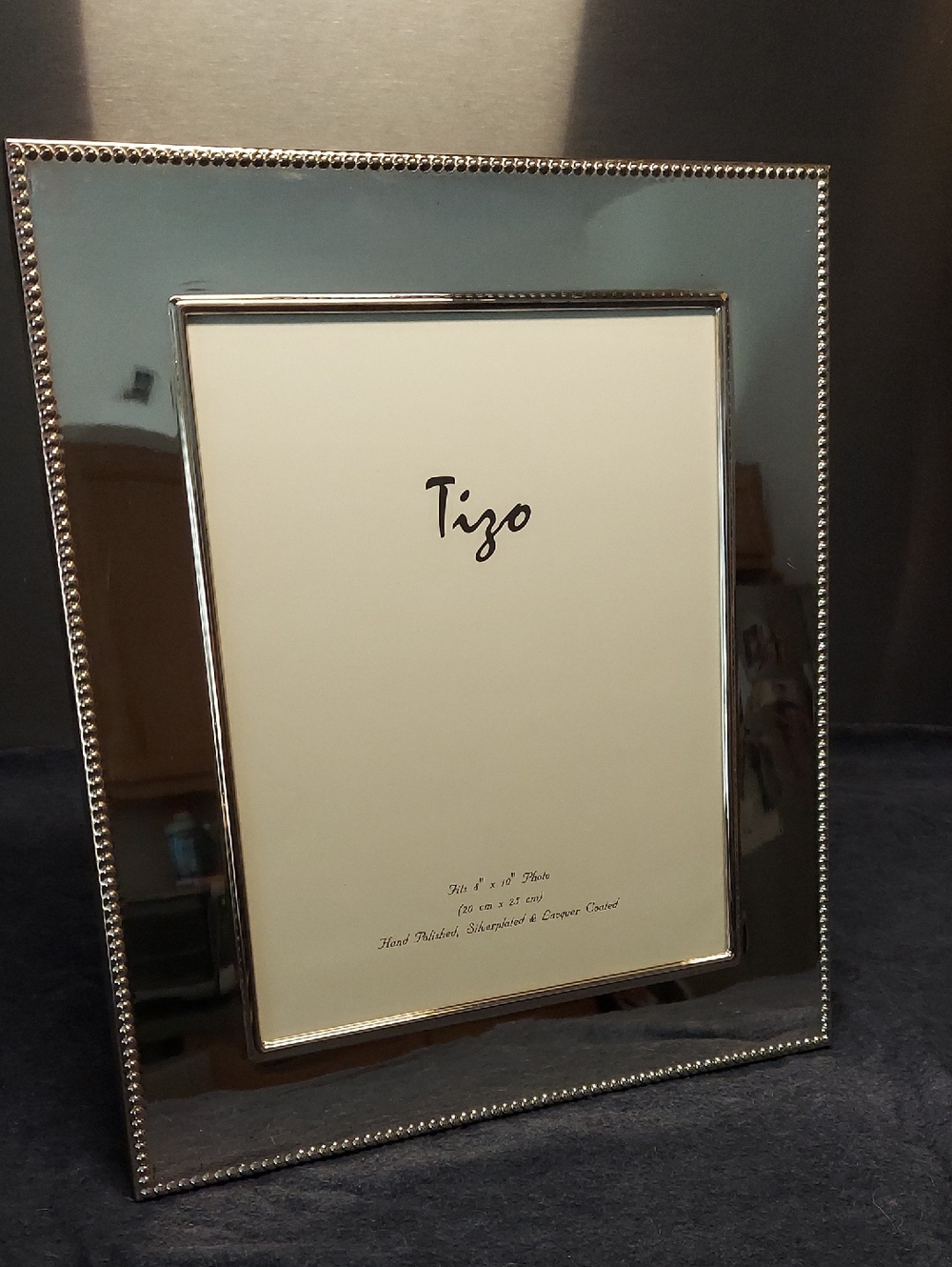 Tizo Classic Silverplated Beaded Photo Frame - Elegant Accent for Home